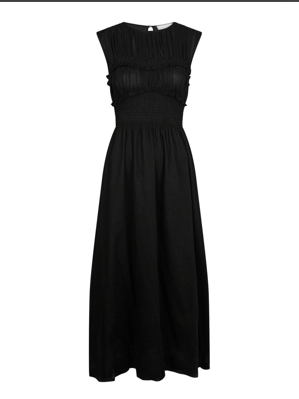 Sustainable Cotton Neo Noirs black MYRNA'S VOILE DRESS